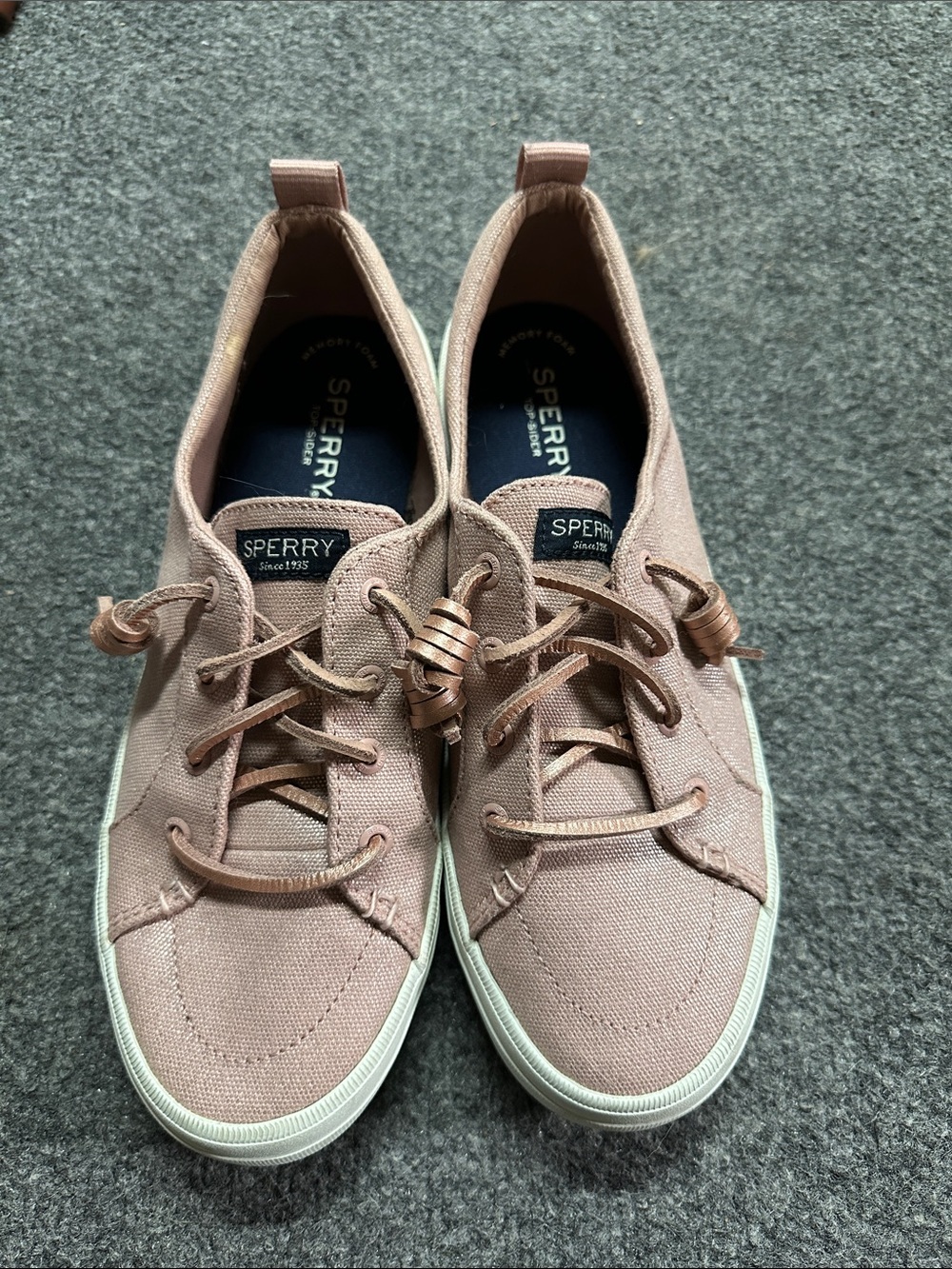 Sperry Women's Rose Taupe Canvas Slip-On Sneakers